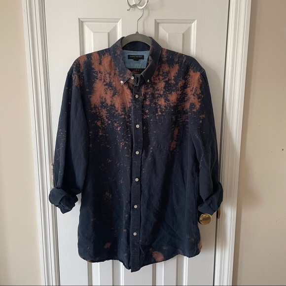 Navy Button Down Shirt - Picture 2 of 3